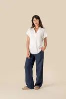 Tricou polo damă Spasso Linen personalizat, pe model