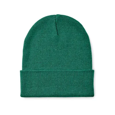 Căciulă tricotată cu manșetă personalizată, verde închis