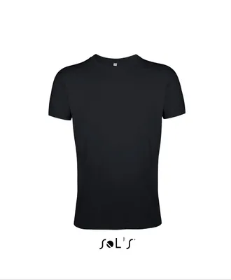 Tricou bărbați SOL'S Regent Fit Round Neck Close Fitting personalizat, negru