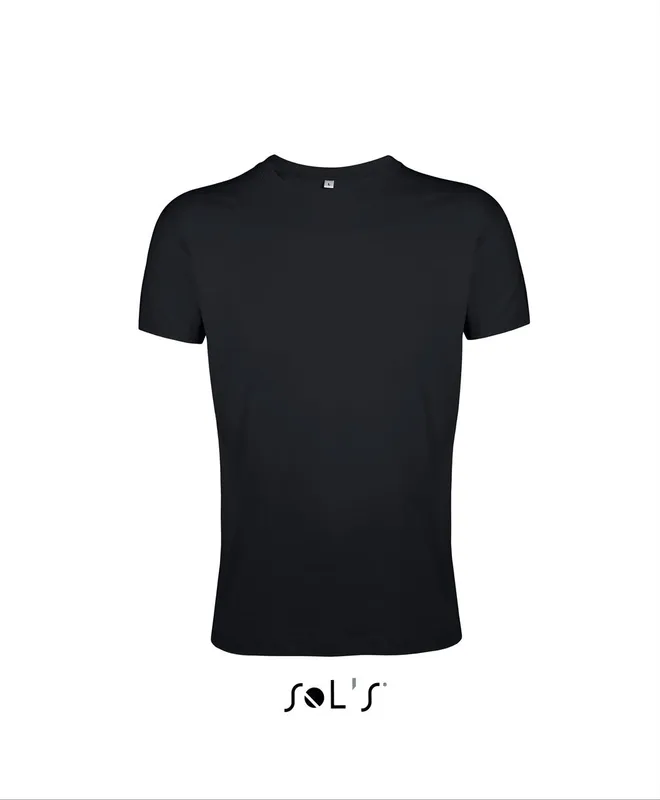 Tricou bărbați SOL'S Regent Fit Round Neck Close Fitting personalizat, negru