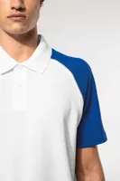 Tricou polo bărbați Kariban Baseball Short-sleeved personalizat, pe model