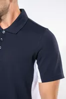 Tricou polo bărbați Kariban Flag Short-sleeved Two-tone personalizat, pe model