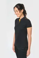 Tricou polo damă Designed To Work Short-sleeved Contrasting Daytoday personalizat, pe model