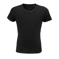 Tricou copii SOL'S Pioneer Round-neck Fitted Jersey personalizat, negru
