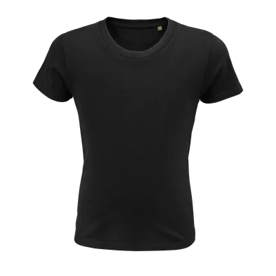 Tricou copii SOL'S Pioneer Round-neck Fitted Jersey personalizat, negru