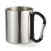 Cană perete dublu și carabină personalizată, negru