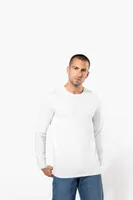 Tricou cu mânecă lungă bărbați Kariban Crew Neck personalizat, pe model