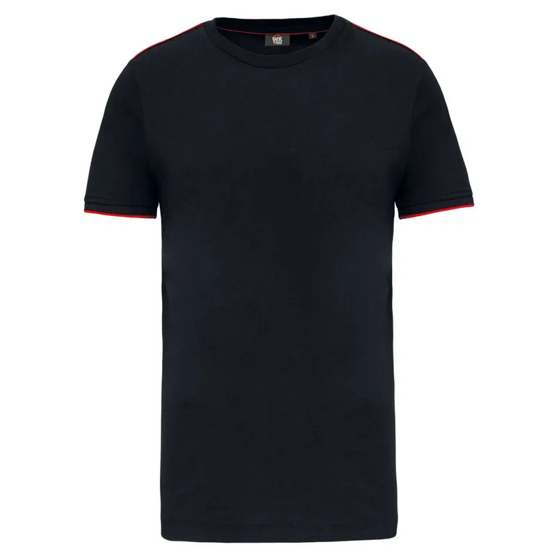 Tricou bărbați Designed To Work Short-sleeved Daytoday personalizat, negru