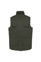 Vestă unisex Designed To Work Padded Multi-pocket Polycotton Vest personalizată, verde