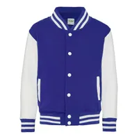 Jachetă copii Just Hoods Varsity personalizată, albastru