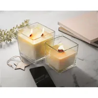 Lumânare ceară plante 1300 gr personalizat, în context
