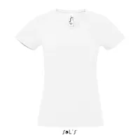 Tricou damă SOL'S Imperial V V-neck personalizat, alb