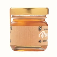 Borcan de miere din flori 50gr personalizat, vedere lateral
