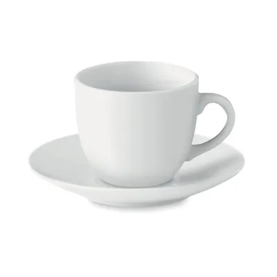 Cană expresso cu farfurioară personalizată