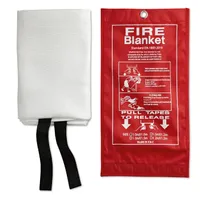 Pătură de incendiu în husă PVC personalizată, vedere lateral