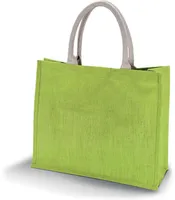 Geantă Kimood Jute Beach personalizată, verde, în context