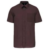 Cămașă bărbați Kariban Ace Short-sleeved personalizată, maro