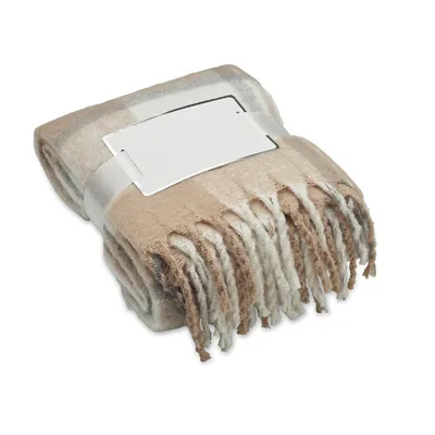 Pătură de mohair în carouri personalizată