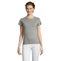 MISS WOMEN T-SHIRT 150g personalizat, gri melange
