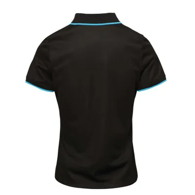 Tricou polo damă Premier Contrast Coolchecker® personalizat, negru