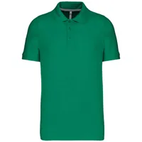 Tricou polo bărbați Kariban Short Sleeve Piqué personalizat, verde