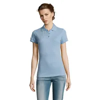 PRIME WOMEN POLO 200g personalizat, sky blue pique