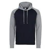 Hanorac unisex Just Hoods Baseball personalizat, albastru