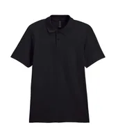 Tricou polo bărbați Gildan Softstyle™ Adult Double Piqué personalizat, negru
