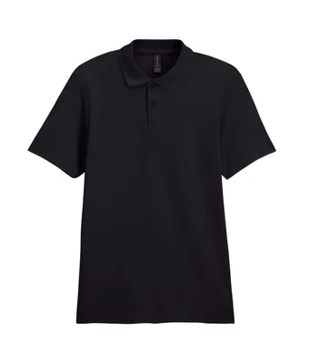 Tricou polo bărbați Gildan Softstyle™ Adult Double Piqué personalizat, negru