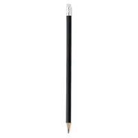 Creion natural cu gumă de șters personalizat, negru
