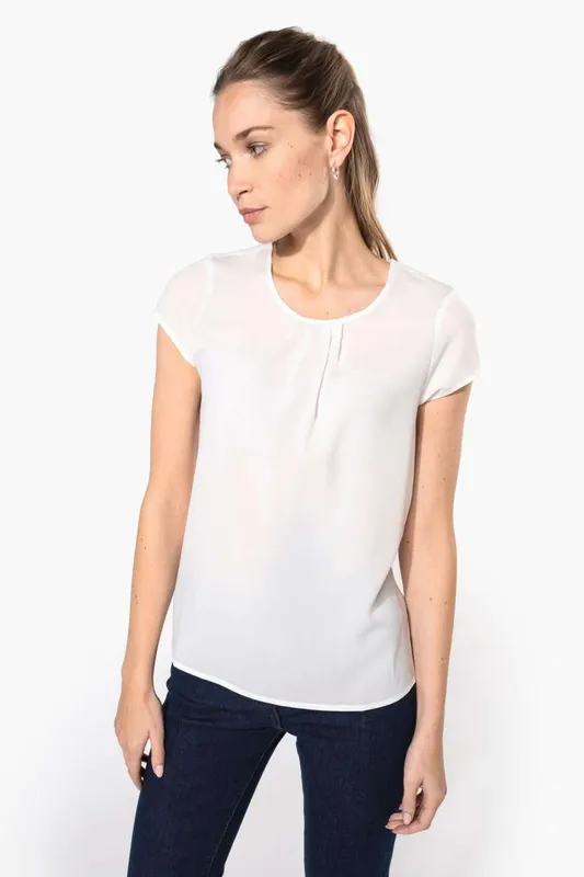 Cămașă damă Kariban Short-sleeved Crepe Blouse