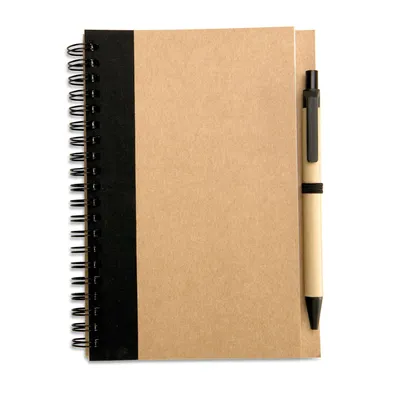 Bloc notes reciclat și pix personalizat