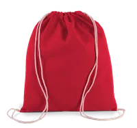 Geantă Kimood Organic Cotton Small Drawstring personalizată, roșu, în context