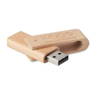 USB MO1001 din bambus 16GB  -16GB personalizat, vedere zona de personalizare