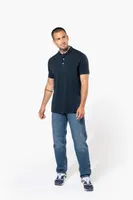 Tricou polo bărbați Kariban Short Sleeve With Mandarin Collar personalizat, pe model