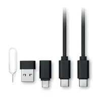 Set conector cablu 4 în 1 15W personalizat, vedere lateral