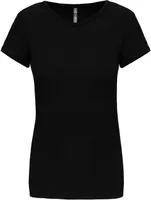 Tricou damă Kariban Short-sleeved Crew Neck personalizat, negru