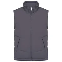 Vestă unisex Kariban Fleece Lined Bodywarmer personalizată, gri