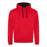 Hanorac unisex Just Hoods Varsity personalizat, roșu