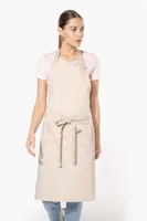 Șorț Kariban Polyester Cotton With Pocket personalizat, pe model