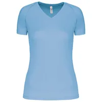 Tricou damă Proact V-neck Short-sleeved Sports personalizat, albastru