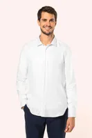 Cămașă bărbați Kariban Premium Pinpoint Oxford personalizată, pe model