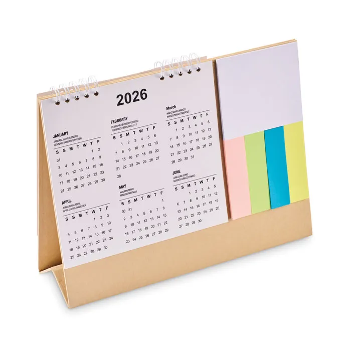 Calendar de birou cu memopad personalizat