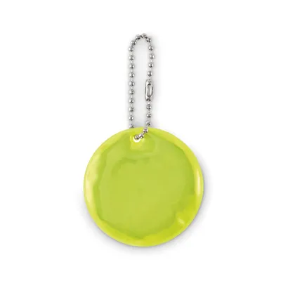 Breloc rotund reflectorizant personalizat