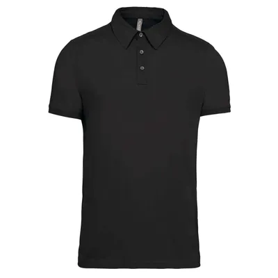 Tricou polo bărbați Kariban Short Sleeved Jersey personalizat, negru