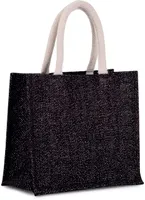 Sacoșă Kimood Jute Canvas Tote Medium personalizată, negru, în context