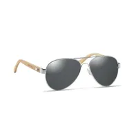Ochelari de soare din bambus personalizat, vedere zona de personalizare