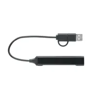 USB 4 porturi hub 19 cm personalizat, vedere detaliu