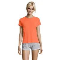 SPORTY WOMEN T-SHIRT  140g personalizat, portocaliu neon