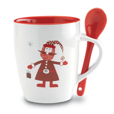 Cană cu linguriță 250 ml personalizată
